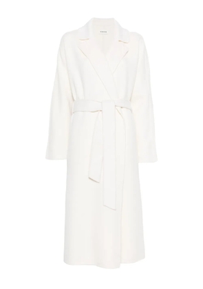 P.A.R.O.S.H. belted single-breasted coat - White