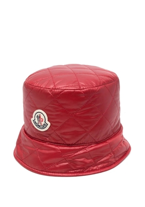Moncler quilted bucket hat - Red