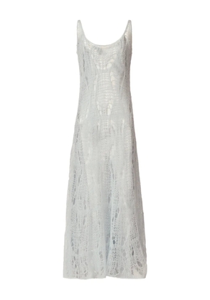 Fabiana Filippi openwork knit maxi dress - Blue