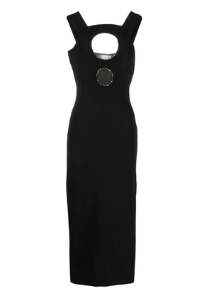 Genny round cut-out sheath dress - Black
