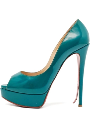 Christian Louboutin Pre-Owned 140mm leather heeled pumps - Green