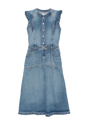 Ba&Sh Vayea ruffle-detail denim dress - Blue