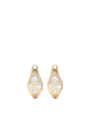 LOEV 14kt recycled yellow gold Curve diamond earrings