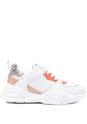 GUESS USA glitter-panelled chunky sneakers - White