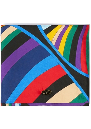 PUCCI Iride-print silk snood scarf - Blue