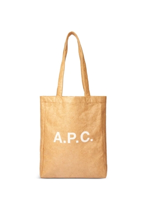 A.P.C. textured shoulder bag - Neutrals