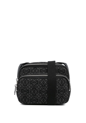 Loewe Pre-Owned 2021 Mini Anagram Canvas Logo Camera Bag crossbody bag - Black
