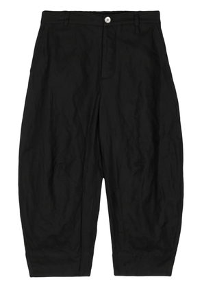 Toogood The Tinner cropped cotton trousers - Black