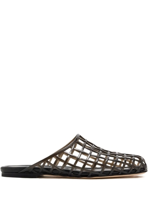 Vince Barcelona lattice-detail mules - Black