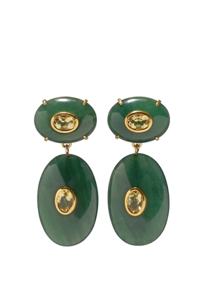 Lizzie Fortunato jade drop earrings - Green
