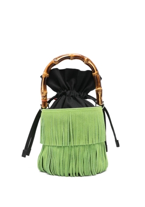 Simon Miller Tiki fringe top-handle tote bag - Green