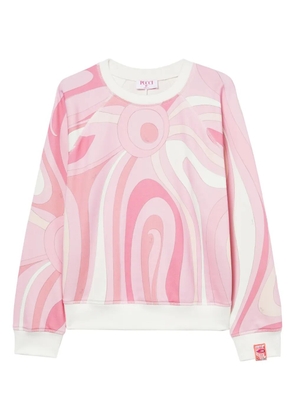 PUCCI Marmo-print fleece sweatshirt - Pink