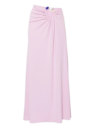 Christopher Esber tri-crystal ruched maxi skirt - Pink