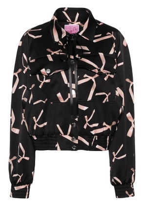 PINKO x Patrick McDowell printed bomber jacket - Black