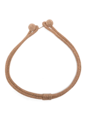 Fabiana Filippi beaded-sphere necklace - Brown