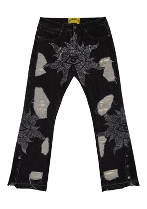 GODSPEED Crystal Vizion distressed jeans - Black