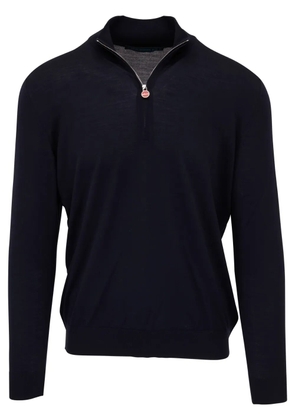 Kiton half-zip wool jumper - Blue