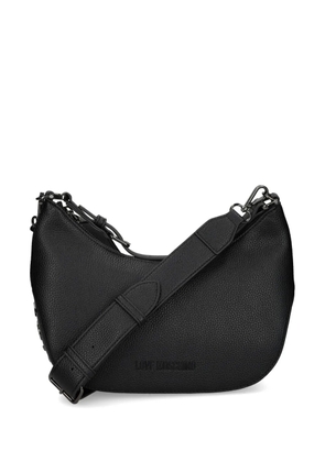 Love Moschino logo-lettering shoulder bag - Black