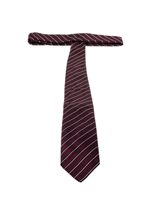 BOSS striped-pattern silk tie - Red