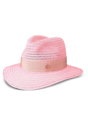 Maison Michel Henrietta logo-plaque hat - Pink