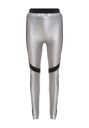 Just Cavalli Vintage metallic panelled leggings