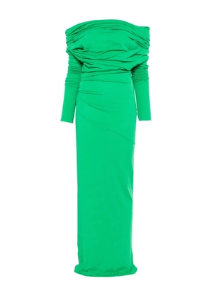 ENTIRE STUDIOS Bound off-shoulder maxi dress - Green
