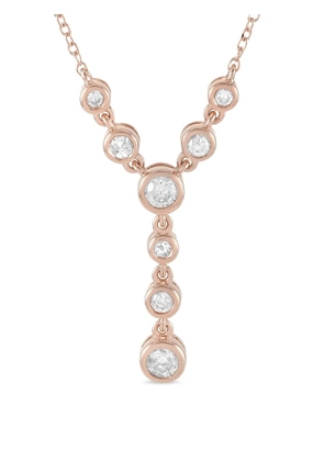 LB Exclusive 14K rose gold diamond necklace - Pink
