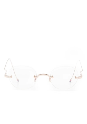 Thom Browne Eyewear round-frames rimless glasses - Silver