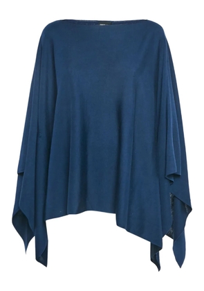 Giorgio Armani Pre-Owned fine-knit poncho top - Blue