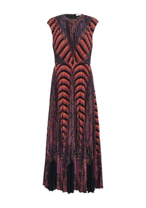 Ulla Johnson Violeta pleated sleeveless maxi dress - Orange