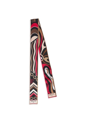 PUCCI Istrice Marmo-print silk scarf - Black