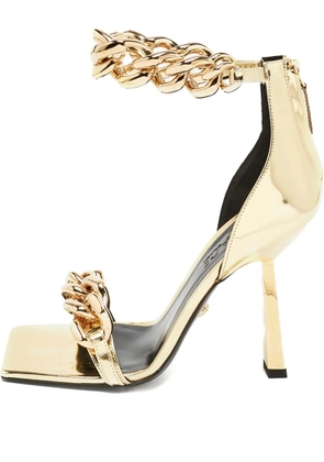Versace Pre-Owned metallic heeled sandals - Yellow