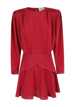 Erika Cavallini gathered-shoulder tiered-skirt mini dress