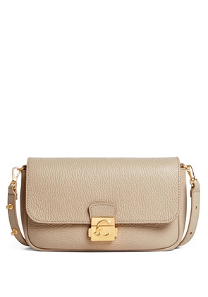 Coccinelle mini logo-plaque shoulder bag - Neutrals
