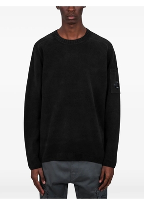 C.P. Company crew-neck logo-patch sweatshirt - Black