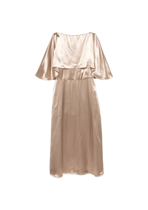 Fabiana Filippi overlay midi dress - Neutrals