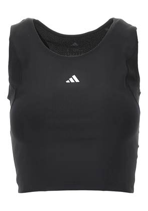 adidas logo-print performance tank top - Black