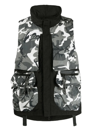 Mostly Heard Rarely Seen camouflage-print layered gilet - Multicolour