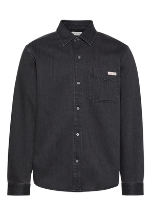 Calvin Klein pocket long-sleeve denim shirt - Black