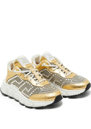 Versace Pre-Owned Trigreca leather sneakers - Gold