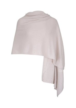 Kinross Cashmere embellished scarf - Neutrals