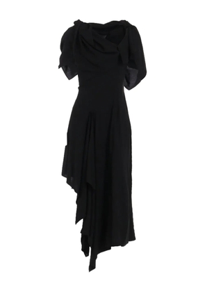 Yohji Yamamoto lace-up dress - Black