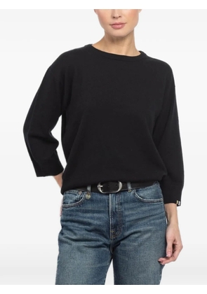 extreme cashmere N°398 Jewel short-sleeve crew-neck sweater - Black