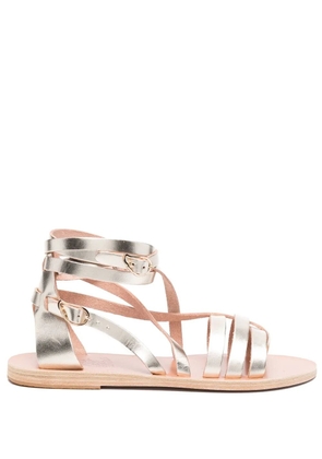 Ancient Greek Sandals leather gladiator sandals - Gold