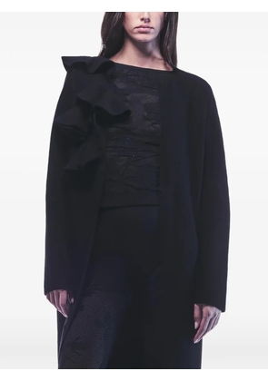 Liviana Conti Aaron ruffled coat - Black