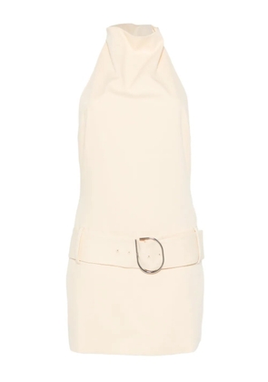 SIR. Sabina belted halterneck mini dress - Neutrals