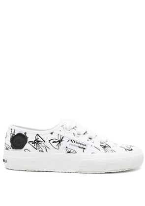 Viktor & Rolf x Superga bow-print canvas sneakers - White