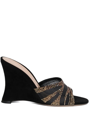 Gianvito Rossi 95mm Camoscio wedge sandals - Black