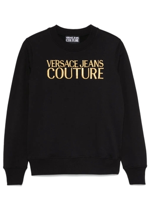 Versace Jeans Couture logo-embroidered sweatshirt - Black