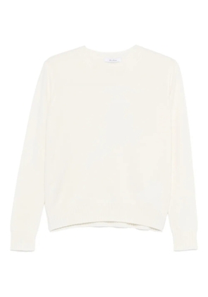 Max Mara round-neck long-sleeve sweater - White